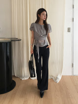 Summer slim bootcut slacks