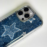 Faded Denim Stardust Phone Case Blue Indigo (SV_Epoxy)