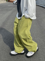 Pink light green pants pastel cotton balloon pants 3C