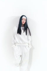 Point Ribbon Sweatshirt White