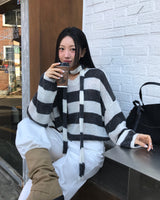 [ORIGINAL] ラックンストライプマフラーニットセット