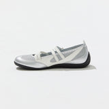 Nudge Strap Flat Shoes - Silver