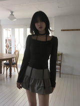 Lace Scarf Square Neck T