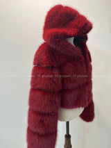Red crop fur-JK