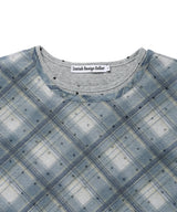 SHEER CHECK LAYERED LS TEE(CV2GFFT557A)