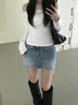 Denim Skirt Pants (one color)