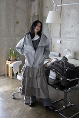 Diagonal Zipper Hood Zip-Up