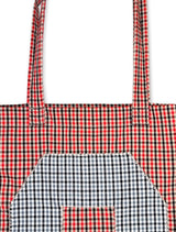 0 Applique Check Eco Bag / Red
