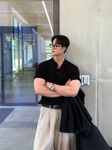 nade Cool Cable Collar Short Pant Knit