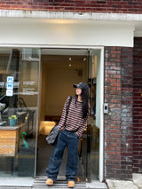 Levi Cross Slit Stitch Denim Pants