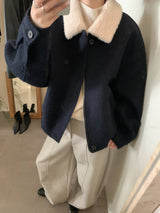 Boa Collar Short Blouson Jacket