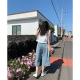 Nuggle 3/4 capri wide pants