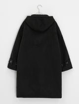 キチェキルティングフードダッフルロングコート