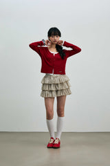 MINI HEART CANCAN SKIRT PANTS / BEIGE