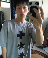 MM THREE SYMBOL LOGO T-SHIRTS (MELANGE GRAY)