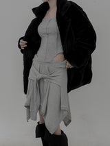 Bodysuit Square Neck Long Sleeve T-Shirt