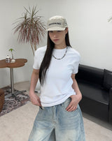 アンネン クロップ スリム ショートスリーブ Tシャツ