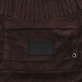 Suede Fringe Gym Sack_Brown