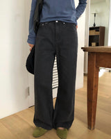 [ORIGINAL] Cran Straight Cotton Washed Pants