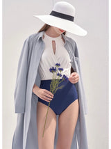 Celie swimsuit White&Blue