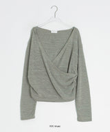 Ryoka Summer Layered V-Neck Wrap Hood Knit