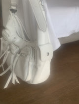セランダーポケットタッセルショルダーバッグ(white)