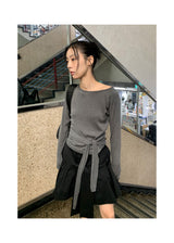 リブストラップトップス