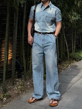 Ever snap muscle-fit denim shirt