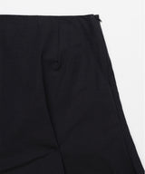 DOZI - Pinched Long Skirt _ BLACK