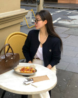 [BELLIDE MADE] 6color, memory cable round cardigan