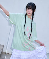 キャットガールTシャツ - ミント