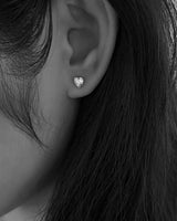 ビジューキュービックピアス (シルバー)