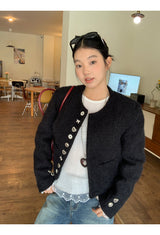 Unique Burton Round Quilting Tweed Jacket