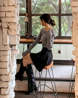 Nouvelle Suede Mini Skirt (Including Underpants)