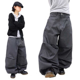 ワイドピグメントスナップデニムパンツ