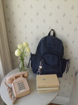 フリルリボンリュックサック_vintage navy