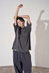 VINTAGE P. DYEING CUT-OUT 1/2 BOX TEE (Charcoal)