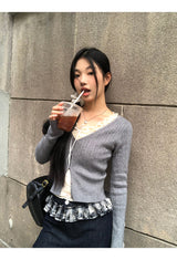 ID Vネックニットカーディガン