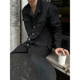 [Unisex] Satin trucker shirts jacket(2color)