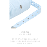 2WAY BELTED STRAP BARREL BAG SMALL_LIGHT WASH DENIM
