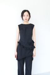 RUFFLE LAYERED PANTS (BLACK)