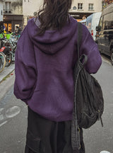Koi Lettering Overfit Hooded Knit