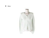 Detting Round V-Neck Knit Cardigan