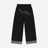 ホットフィックス ロゴ ワイド スウェットパンツ／ブラック