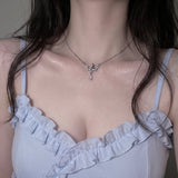 [fromis_9 Baek Jiheon Necklace/Anti-tarnish] Moonlight Teardrops Collarbone Necklace