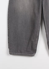 HEM SHIRRING GREY DENIM