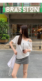 three-piece T-shirt sleeveless skirt set (3 SET)