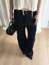 カーブ ステッチ セルビッジ デニム