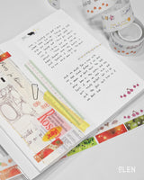 Alphabet Ruler Washi Tape (5Colors)