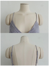 レース ブリーズ ボタン キャミ トップ (WHITE, VIOLET GRAY 2COLORS!)